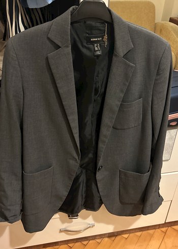 Gri Kadın Ofis Blazer Ceket