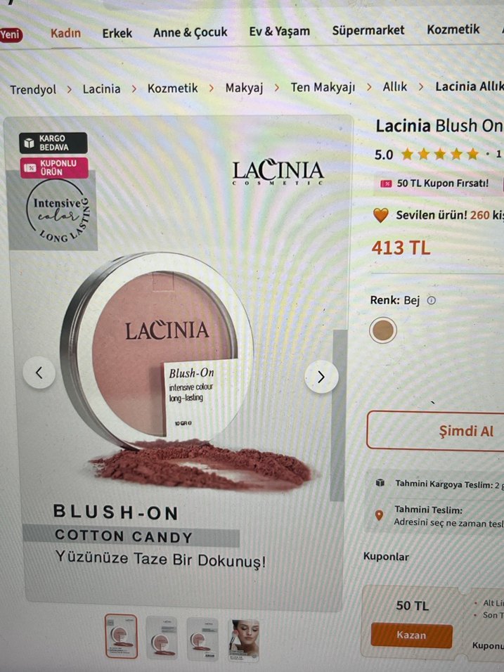 Lacinia Uzun Süre Kalıcı Allık 10 gr - Görsel 2