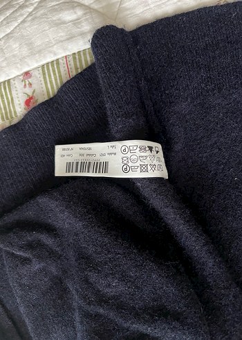 Lacivert Yünlü Fermuarlı Erkek Hırka - Görsel 4