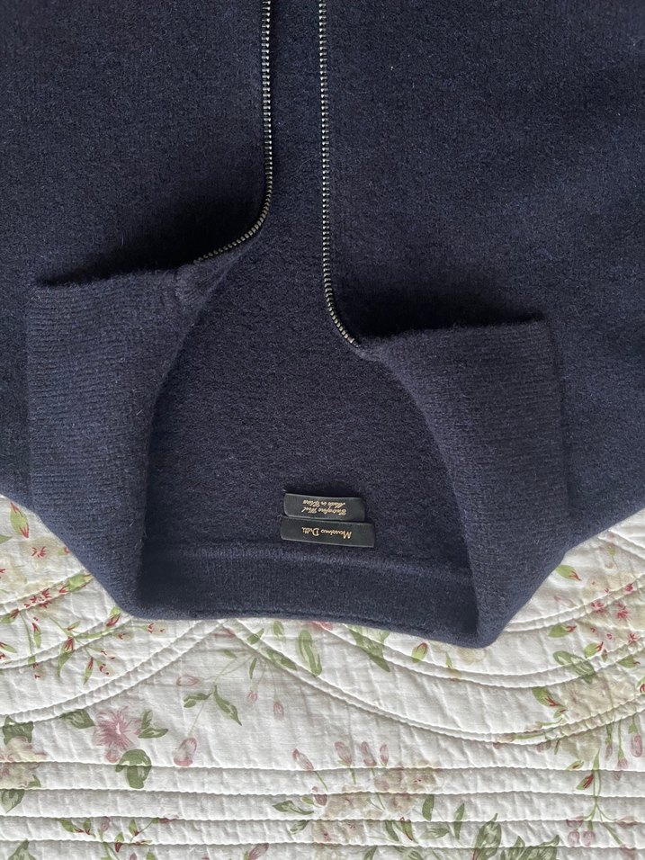 Lacivert Yünlü Fermuarlı Erkek Hırka - Görsel 2