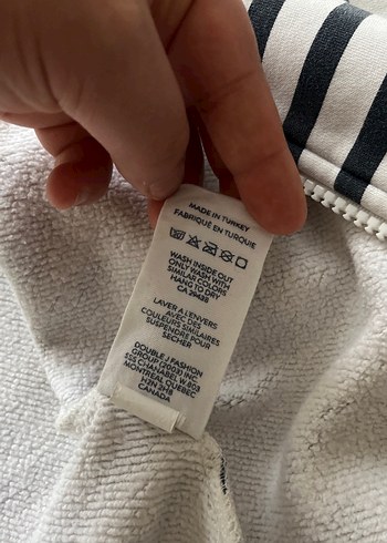 Çizgili Kapüşonlu Fermuarlı Kadın Sweatshirt - Görsel 4