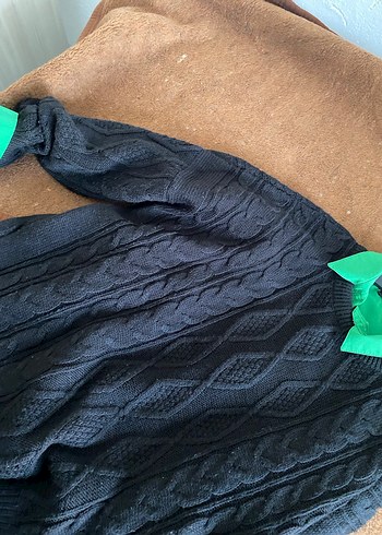 Kadın Örgü Siyah Oversize Kazak - Görsel 4