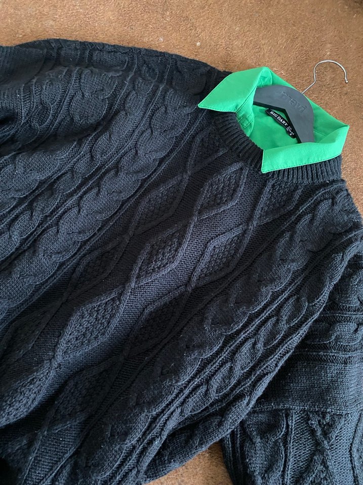 Kadın Örgü Siyah Oversize Kazak - Görsel 5