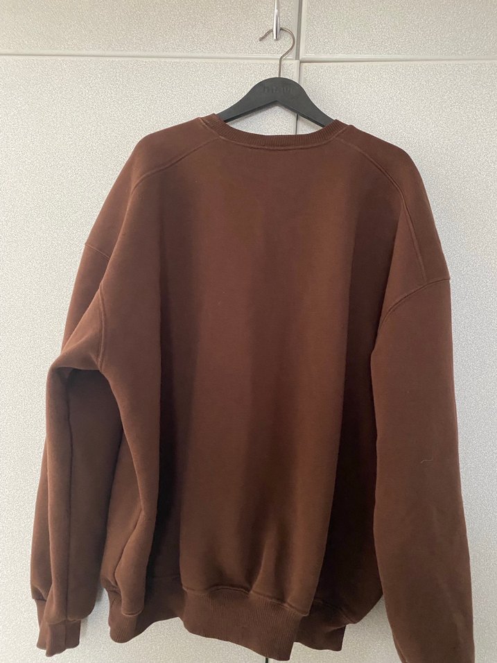 Kahverengi Salaş Kadın Sweatshirt - Görsel 2