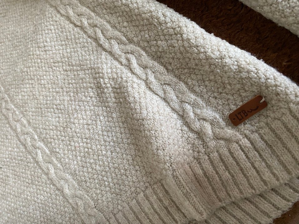 Kadın Bej V Yaka Örgü Kazak - Görsel 5