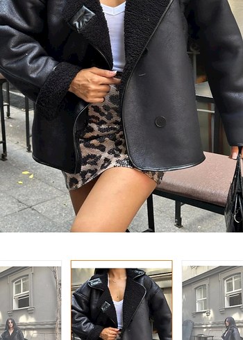 Siyah deri ceket - Görsel 2