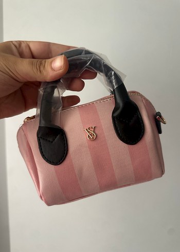 Pembe Çizgili Kadın El Çantası