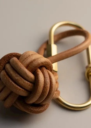 Blksmth Bej örgülü pirinç Kadın Anahtarlık - Görsel 6