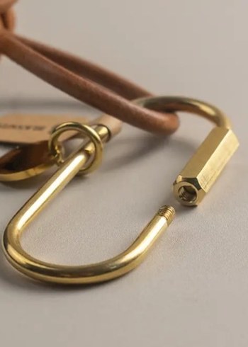 Blksmth Bej örgülü pirinç Kadın Anahtarlık - Görsel 5