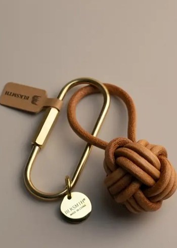 Blksmth Bej örgülü pirinç Kadın Anahtarlık - Görsel 3