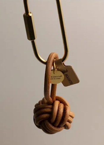 Blksmth Bej örgülü pirinç Kadın Anahtarlık - Görsel 4