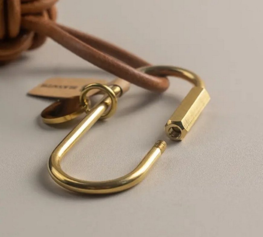 Blksmth Bej örgülü pirinç Kadın Anahtarlık - Görsel 5