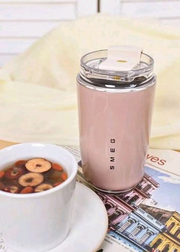 SMEG Pembe Termos Bardak 320 ml - Görsel 2