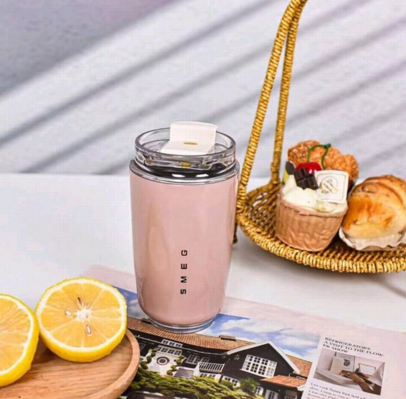 SMEG Pembe Termos Bardak 320 ml - Görsel 4