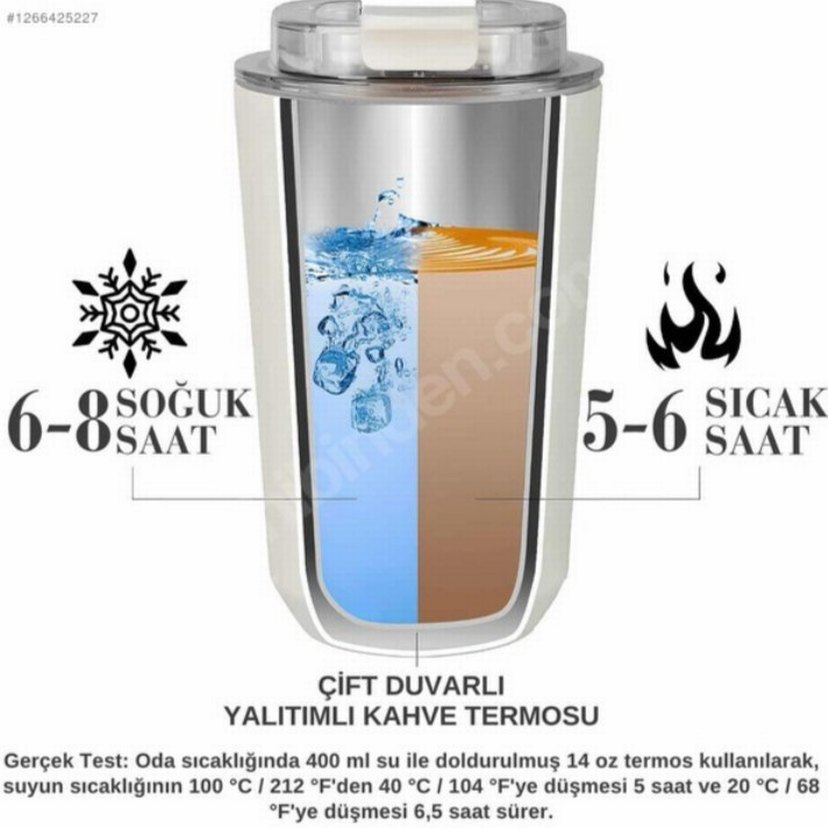 SMEG Pembe Termos Bardak 320 ml - Görsel 3
