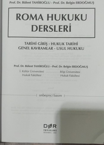 Beden Roma Hukuku Dersleri