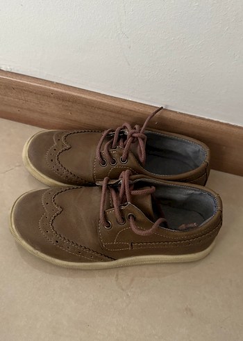 Erkek Çocuk Kahverengi Deri Günlük Ayakkabı - Görsel 3