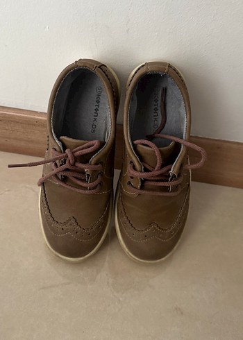 Erkek Çocuk Kahverengi Deri Günlük Ayakkabı - Görsel 4