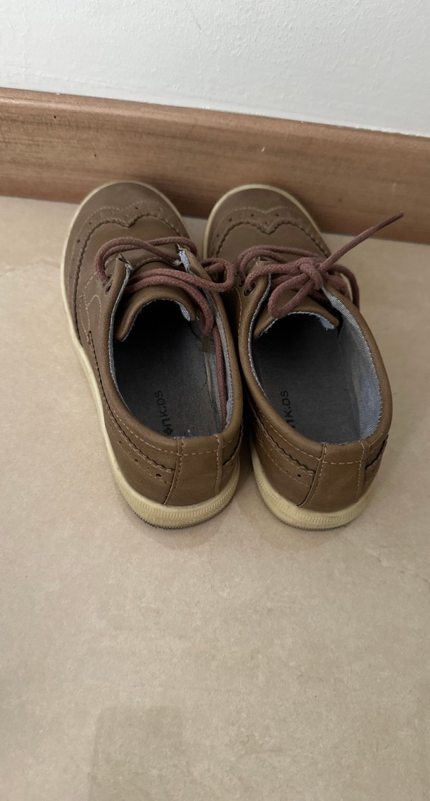 Erkek Çocuk Kahverengi Deri Günlük Ayakkabı - Görsel 2