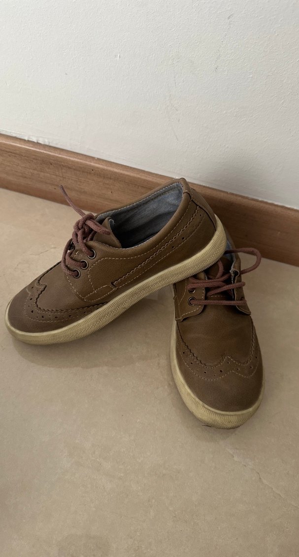 Erkek Çocuk Kahverengi Deri Günlük Ayakkabı - Görsel 5