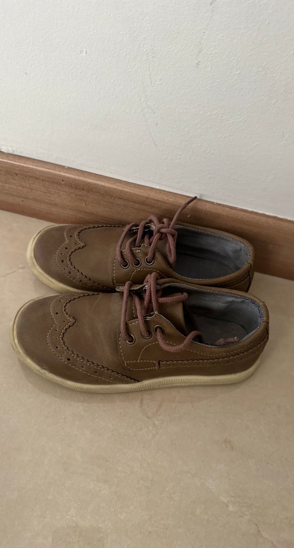 Erkek Çocuk Kahverengi Deri Günlük Ayakkabı - Görsel 3