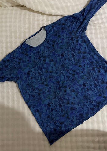 Mavi Desenli Hamile Tişörtü - Görsel 2