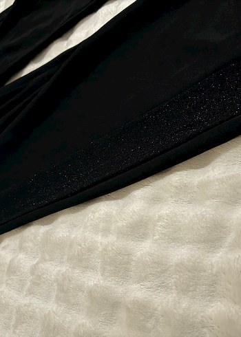 Siyah V Yaka Uzun Kollu Kadın Abiye ikili takım - Görsel 12