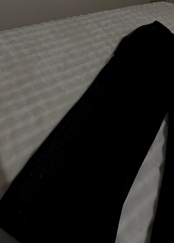 Siyah V Yaka Uzun Kollu Kadın Abiye ikili takım - Görsel 14