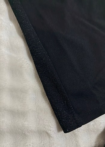 Siyah V Yaka Uzun Kollu Kadın Abiye ikili takım - Görsel 11