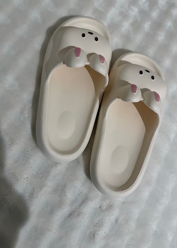 Beyaz Minimalist Kadın Terlik Platform Topuklu - Görsel 4