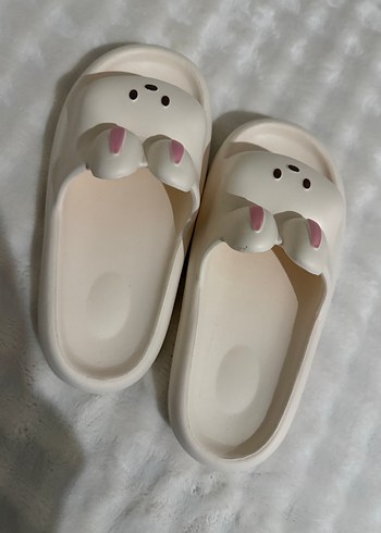 Beyaz Minimalist Kadın Terlik Platform Topuklu - Görsel 3