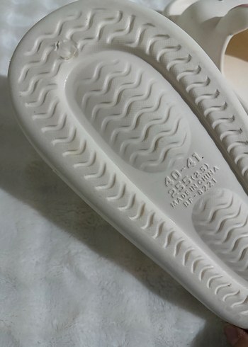 Beyaz Minimalist Kadın Terlik Platform Topuklu - Görsel 6