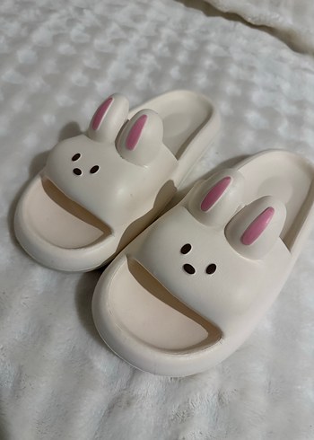 Beyaz Minimalist Kadın Terlik Platform Topuklu - Görsel 5