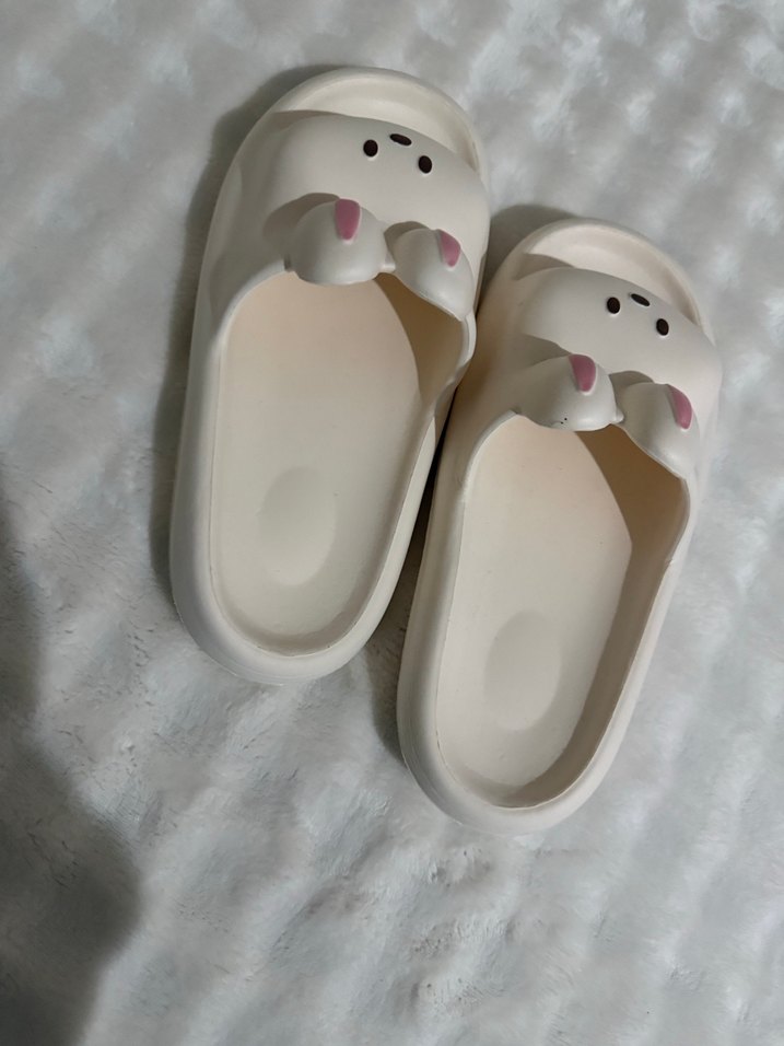 Beyaz Minimalist Kadın Terlik Platform Topuklu - Görsel 4