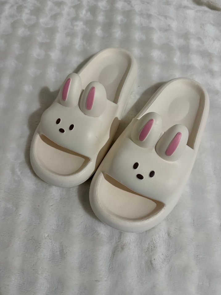 Beyaz Minimalist Kadın Terlik Platform Topuklu - Görsel 2