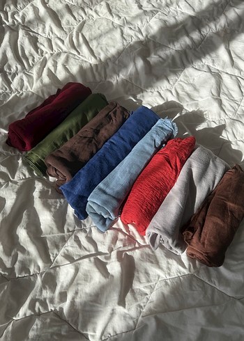 Kadın Çok Renkli Keten penye Şal çeşitleri - Görsel 3