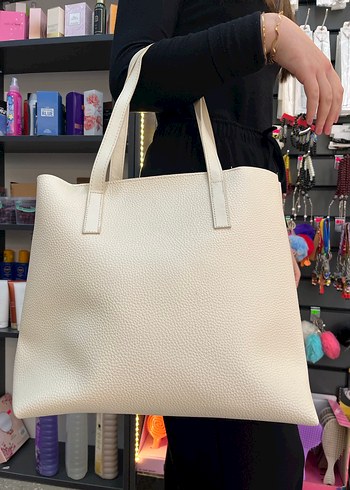 Beyaz Deri Kadın Omuz Çantası - Görsel 2