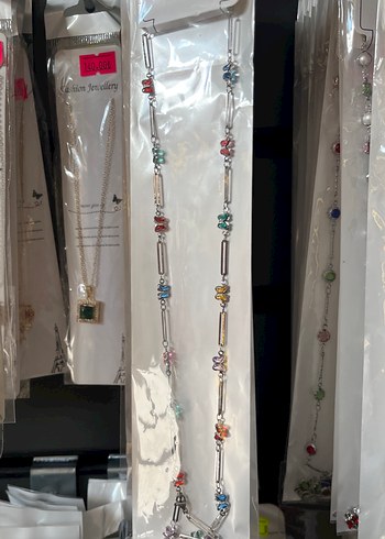 Uzun Çok Renkli Boncuklu Bohem Kolye - Görsel 2