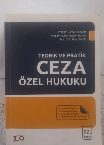 Teorik ve Pratik Ceza Özel Hukuku Kitabı