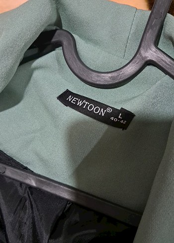 Düğmeli çağla yeşili Midi Kadın Blazer Ceket - Görsel 4