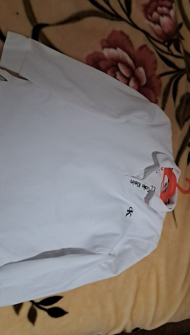 Beyaz Pamuklu Uzun Kollu Polo Tişört - Görsel 3