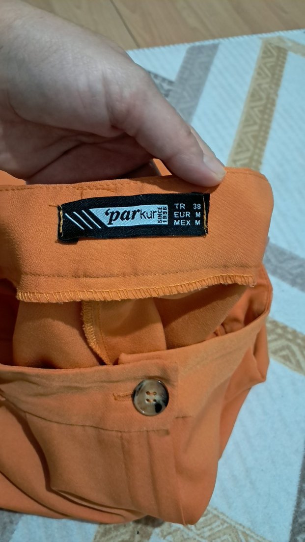 Drapeli Bej Kadın Kumaş Pantolon - Görsel 2