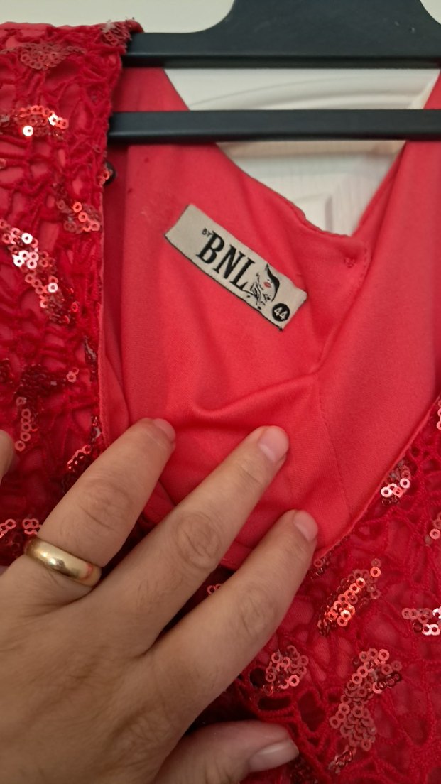 Renkli Bohem Uzun Kollu V Yaka Elbise - Görsel 3