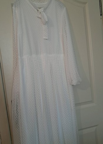 Kadın Beyaz Uzun elbise - Görsel 3