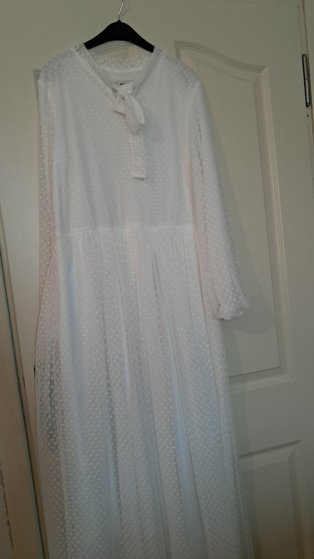 Kadın Beyaz Uzun elbise - Görsel 3