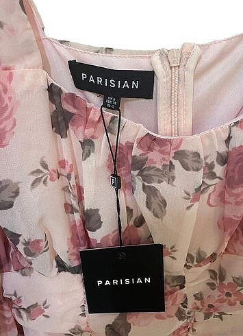 Abiye Tül Çiçekli Kısa Elbise - Görsel 4