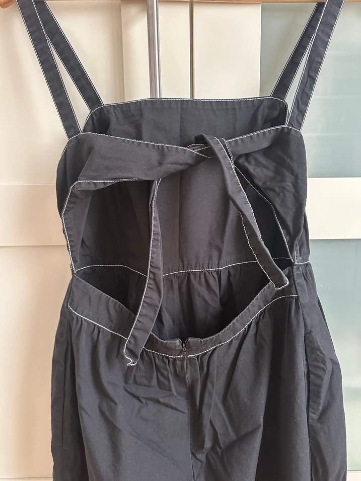 Siyah askılı elbise - Görsel 5