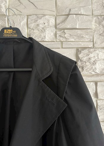 Siyah Kadın Uzun  Trençkot - Görsel 4