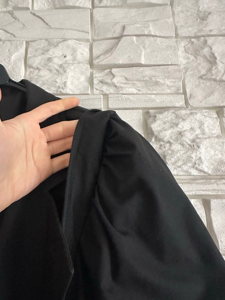 Siyah Kadın Uzun  Trençkot - Görsel 5