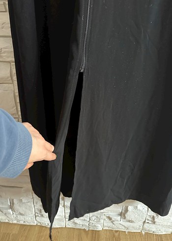 Nakışlı Siyah Uzun Kollu Tesettür Elbise - Görsel 2